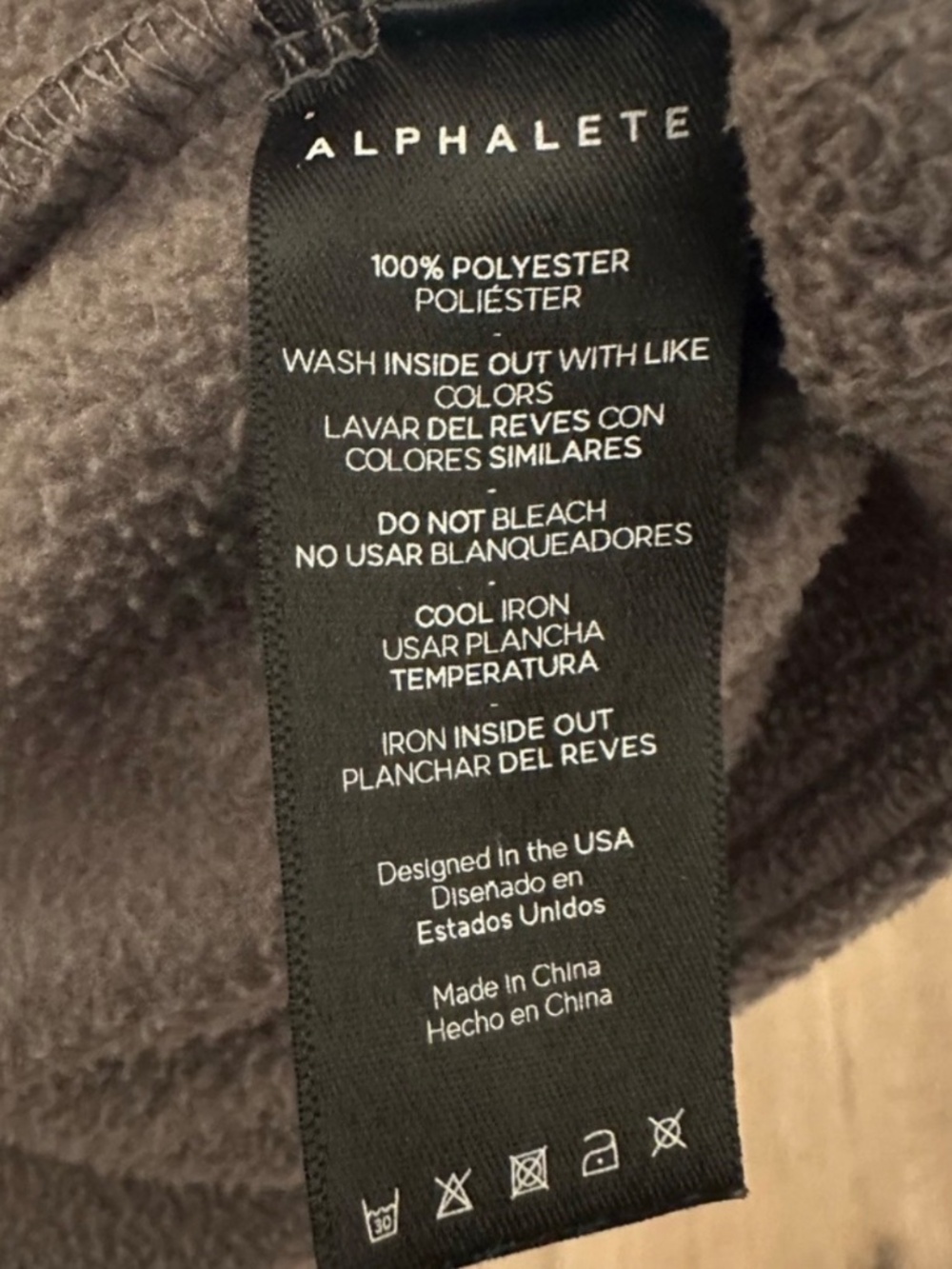 Alphalete Gray Fleece Hoodie - Picture 3 of 6